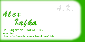 alex kafka business card